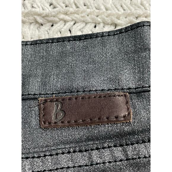 Boden Skinny Jeans Coated Metallic Sparkle Mid-Rise Womens Size 4 B Gray Stretch - Picture 7 of 11